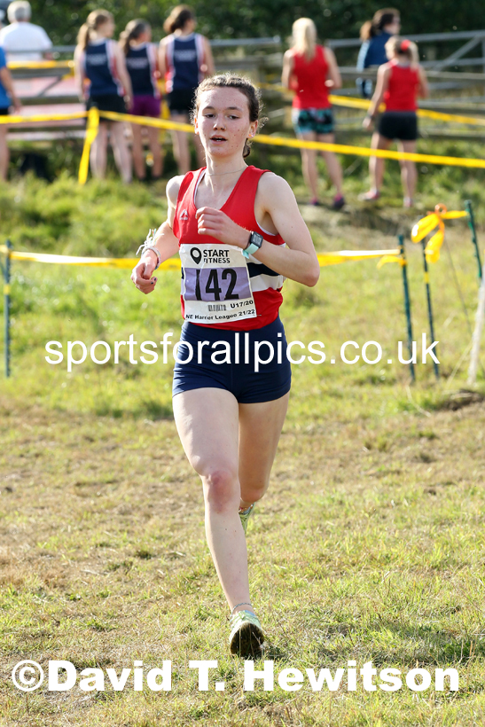 Womens under-17s and under-20s 2021 North Eastern Harrier League, Druridge Bay. Photo: David T. Hewitson/Sports for All Pics